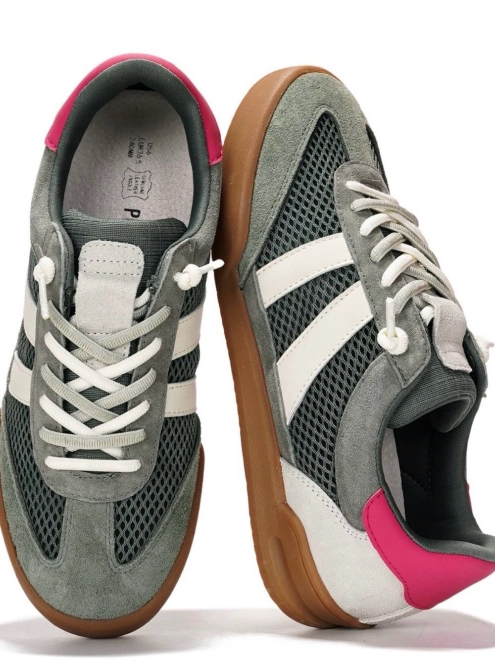 Project Cloud Genuine Leather casual sneakers Memory foam women’s Olive